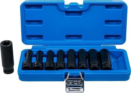 BGS 5204 | Juego de llaves de vaso de impacto E-Torx, largas | entrada 12,5 mm (1/2") | E10 - E24 | 9 piezas