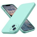 CellEver Soft Silicone Designed for iPhone 14 Case [Camera Cover] [Military Grade Drop Protection] [Anti-Scratch Microfiber Lining] Slim Shockproof Protective Phone Cover 6.1 inch - Mint Green