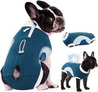 AOFITEE Dog Surgery Recovery Suit, Dog Onesie for Surgery, Soft Cotton Dog Recovery Suit with Zipper & Pee Hole, Substitute E-Collar & Cone, Surgery Recovery Shirt for Female Dogs Cats Spayed