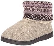 MUK LUKS Women's Rochelle Slipper, Oatmeal, Medium UK