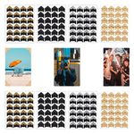 192 PCS Photo Corner Self Adhesive Stickers, 8 Sheets Picture Mounting Corner, Scrapbooking Stickers for Photo Album (Black, Buff, Gold, Silver, 8 sheets 4 colors)