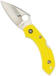 Spyderco Dragonfly 2 Lightweight Salt Knife with 2.25" H-1 Steel Blade and High-Strength Yellow FRN Handle - PlainEdge - C28PYL2