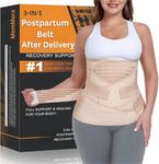 Mommora 3 IN1 Postpartum Belt After Delivery/C -Section Belt Postpartum After Delivery/Maternity Abdominal Belt after Delivery Colour - Beige,One Size
