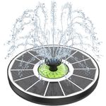 SZMP Solar Fountain 3.5W Bird Bath Fountains with Tender Green Flower 2024 Upgraded 100% Glass Panel, Solar Fountain Pump with 7 Nozzles, Solar Water Fountain for Hummingbirds, Garden, Pond (White)