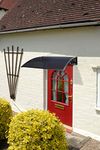 Greenhurst 1125 Black Easy Fit 1m Tinted Door Canopy, 100x60x23 cm