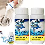 Powerful Sink & Drain Cleaner - Unclog Your Pipes with Foaming Drain Cleaner and Pipe Dredging Powder (2 Bot)