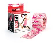 RockTape Unisex Uncut Std Kinesiology Tape (5cm x 5m Roll) - Elastic Therapeutic Sports Tape - Physio Sports Tape for Shoulder, Ankle, Elbow, Wrist, Shin Splints and Knee Support - Pink Camo