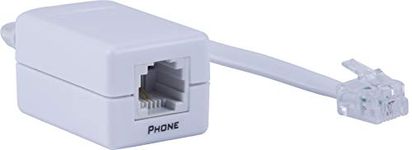 Power Gear DSL Phone Line Filter, White, One Device, ideal for Answering Machines, Telephones, and Fax Machines, 76246