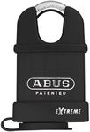 ABUS Extreme 83WPCS/53 Padlock - Weatherproof - Additional Shackle Protection - Hardened Special Steel - ABUS Security Level 8 - Black