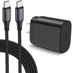 Super Fast Charger Type C, USINFLY 25W USB C Wall Charger Fast Charging Block with 10FT Braided Long USB C to C Cable for Samsung Galaxy S24 S24+ S24 Ultra S23 S23+ S23 Ultra S22 S21 S20 FE Note 20 10