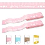 Party Hearty Baby Shower Games for Girls 2 Rolls 2 inch x 150 feet Tummy Measure, Pink Measure Tape, Fun & Easy to Play, Party Favors and Supplies