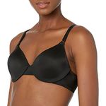 Warner's Women's T-Shirt Bra, Parent, Black, 34 C