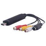 Video Capture Adapter, USB 2.0 to 3 Audio S Video TV DVD VHS RW Capture Converter Adapter Cable