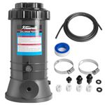 XtremepowerUS Automatic Chlorinator Feeder for Above Ground Pools & In-Ground Pools Off-Line - Dispenser Holds 9LBS Includes Installation Kit