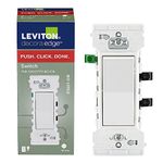 Leviton Decora Edge 15 Amp Single Pole Rocker Switch, White