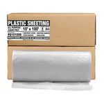 Aluf Plastics Plastic Sheeting - 10' x 100', 6 MIL Heavy Duty Gauge - Clear Vapor and Moisture Barrier Sheet Tarp/Drop Cloth for Painting, Furniture Covers, Carpet Cover, Floor, Paint, Painters