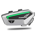 FreedConn Motorcycle Bluetooth Headset Helmet Intercom FX Motorcycle 10 Person 3200Feet FM Communication System Intercom/Voice Control/Boom&Soft Mic for All Types of Helmets Universal Intercom Pair