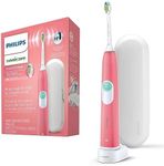 PHILIPS Sonicare Electric Toothbrush EssentialClean, Rechargeable Electric Tooth Brush with DiamondClean Brush Head, Sonic Electronic Toothbrush, Travel Case, Pink