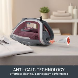 Tefal Ultraglide Steam Iron – Grey/Purple, Powerful Steam Performance