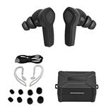 NR24dB Noise Reduction Shooting Earbuds Electronic Earplug Active Hearing Protection Earplugs Electric Amplification Ear Plugs Rechargeable Kits with Charging Box for Men Women Hunting Shooters(Black)