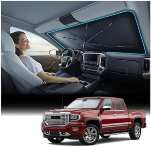 Nmoiss Windshield Sun Shade Umbrella for Sierra - [Vinyl Coating Heat Shield] Protect Car from Sun Rays & Heat Damage Keep Cool and Protect Interior, Spring Structure Edge