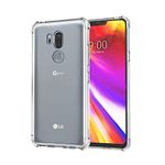 Amazon Brand - Solimo Mobile Cover (Soft & Flexible Shockproof Back Case with Cushioned Edges) Transparent for LG G7 ThinQ