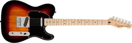 Squier by Fender Affinity Series Telecaster, Electric Guitar, Maple Fingerboard, Black Pickguard, 3 Colour Sunburst