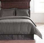 Cozy Beddings BH5011-11F Hotel 4 Plus 1 Size Duvet Set Full Charcoal Grey