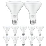 SHINESTAR 12-Pack BR30 LED Bulb, 65W Equivalent, Pot Light Bulbs, 2700K Warm White, Dimmable, 650LM, E26 Base