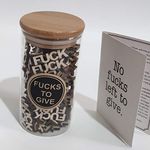 Fuck Wooden Cutouts for DIY Crafts, DIY Your own Jar of Fucks,150 per Pack (150 Fucks+Bottle)