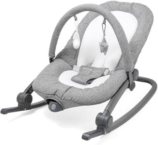 Baby Delight Aura Deluxe | Portable Baby Bouncer for Infants | Baby Rocker | Quilted Charcoal Tweed