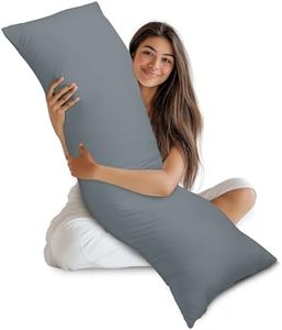 Utopia Bedding Full Body Pillow for Adults (Grey, 20 x 54 Inch), Long Pillow for Sleeping, Large Pillow Insert for Side Sleepers