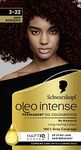 Schwarzkopf Oleo Intense Permanent Oil Colour 3-22 Deep Bordeaux Hair Dye, 100% Grey Coverage, Conditioner with HaptIQ System, Long-Lasting Colour, Ammonia Free Hair Dye