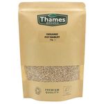 Organic Pot Barley-Certified Organic, Non-GMO, Vegan, No Additives, No Preservatives, Resealable Bag by Thames 1kg