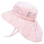 Jan & Jul Adjustable 100% Cotton Wide Brim Toddler Girl Sun Hat (L: 2-5 Years, Prairie Flowers)