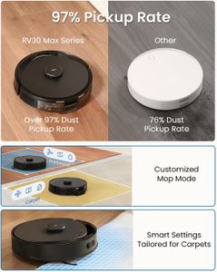 Tapo RV30 Max Plus Robot Vacuum Cleaner with Mop – 5300Pa, Auto-Empty, LiDAR Navigation, Alexa & Google Compatible