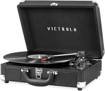 Victrola VSC-550BT-BLK Bluetooth Wireless Suitcase Turntable 3 Speed (Black)