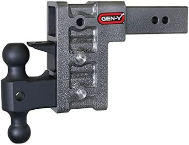 GEN-Y Hitch Tow Hitch for 2.5" Receiver | 6" Drop - 3 Adjustable Positions | 21000 LBS Towing Capacity | 3000 LBS Tongue Weight | Includes Dual Ball-Mount Attachment, Pintle Lock, 2 Locking Pins