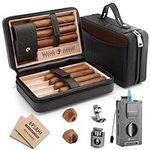 LIHTUN Cigar Humidor, Leather Cedar