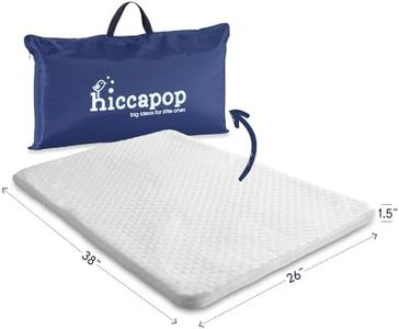 hiccapop Pack and Play Mattress Pad for (38"x26"x1.5"), Playpen Pad, Playard Mattress for Pack and Play, Pack N Play Mattress Topper with Carry Bag and Washable Cover, 1.5" Thick