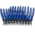 YEGOOD Flush Wire Cutter, 10PACK Diagonal Cutting Pliers, Side Cutter, Nippers, Small Wire Cutters, Shear Cutters, Wire Snips for Electronic Floral Wire Model Sprue Soft Copper, 5inch Blue