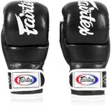 Fairtex FGV18 Muay Thai Boxing Gloves for Men, Women & Kids| MMA Gloves for Martial Arts|Made from Premium Quality Leather, Light Weight & Shock Absorbent Boxing Gloves-XLarge, Black