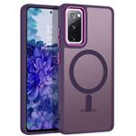 BENTOBEN for Samsung S20 FE 5G Case, for S20 FE Case Compatible with Wireless Charging, Soft TPU Bumper Translucent Matte Shockproof Protective Case for Samsung Galaxy S20 FE 5G/4G, Dark Purple