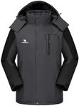 CAMELSPORTS Mens Winter Jacket Waterproof Warm Snow Ski Jackets Faux Fur Fleece Rain Coats with Removable Hood