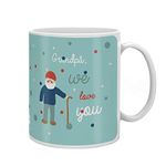 Indigifts Grandpa We Love You Quote Cute Grandfather Illustration Ceramic Coffee Mug 330 ml - Blue