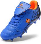 DREAM PAIRS Boys Girls Soccer Football Cleats Shoes(Toddler/Little Kid/Big Kid),Size 4 Big Kid,Royal/Blue/Orange,SUPERFLIGHT-3K