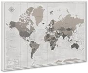 World Travel Map Push Pin on Canvas - Detailed World Map Pin Board - Travel Destinations Map World Map Wall Art by Pin Adventure map