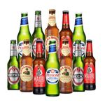 Premium World Lager Mixed Case Gift Set of 12 Beers (Birra Moretti, Peroni, Becks, Madri Beer) - Beer Selection, Beer Gift For Men, Beer Hamper, Gifts for Men Beer, Hamper for Men, Beer Bottles,