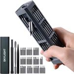 SKYLIGHT Precision Screwdriver Set, 46 S2 Bits & Extension Rod Multifunction Small Repair Tool Kit for Electronics, Eyeglass, Phone, Computer, Watch Bearing Steel 46 in 1 Magnetic Screwdriver