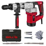 IBELL Demolition Hammer DH20-30, 6.2Kg, 1300W, Copper Armature, Impact 3700/min, Energy 16J,17mm HEX chuck, with Anti vibration control handle